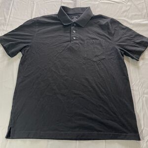 George Polo Black Short Sleeve Casual Cotton Short Sleeve Shirt Men's LG 42-46
